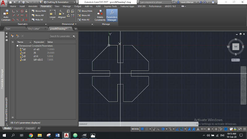 Assigning parameters